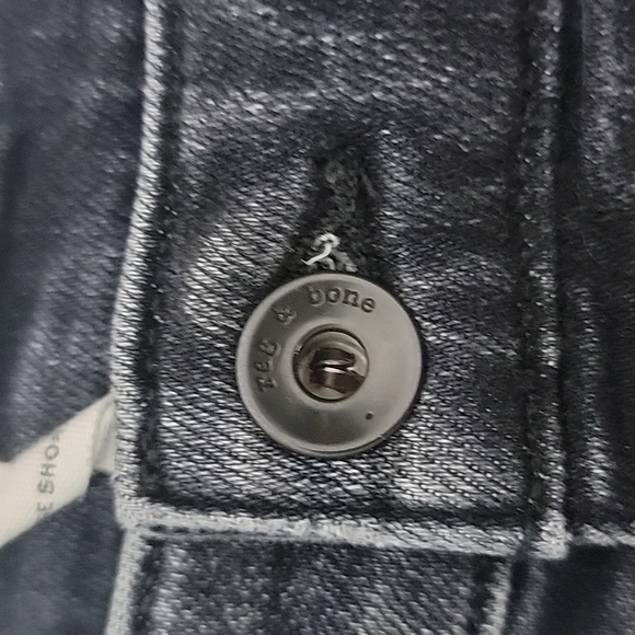 NWOT rag & bone Nina high-rise shorts in washed black - Picture 4 of 10